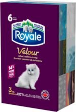 Velour 3 Ply Facial Tissue, 6 Tissue Boxes, 82 Tissues per Box - Image 3
