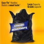 Black Garbage Bags - Regular 74 Litres - Value Pack, 100 Trash Bags, Made in Canada of Global Components - Image 2