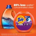 Tide Laundry Detergent Pacs, 3-in-1 Stain Remover, Odor Fighter, Color Protector, 112 Count, HE compatible, Spring Meadow Scent
