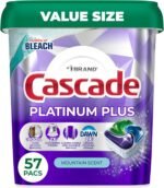 Cascade Platinum Plus Dishwasher Pods, Dishwasher Detergent, Dish Detergent Soap, Mountain, 57 Count - Image 11