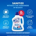 Lysol Laundry Sanitizer Additive, Bacteria-Causing Laundry Odor Eliminator, Detergent Additive, Crisp Linen, 90oz - Image 3